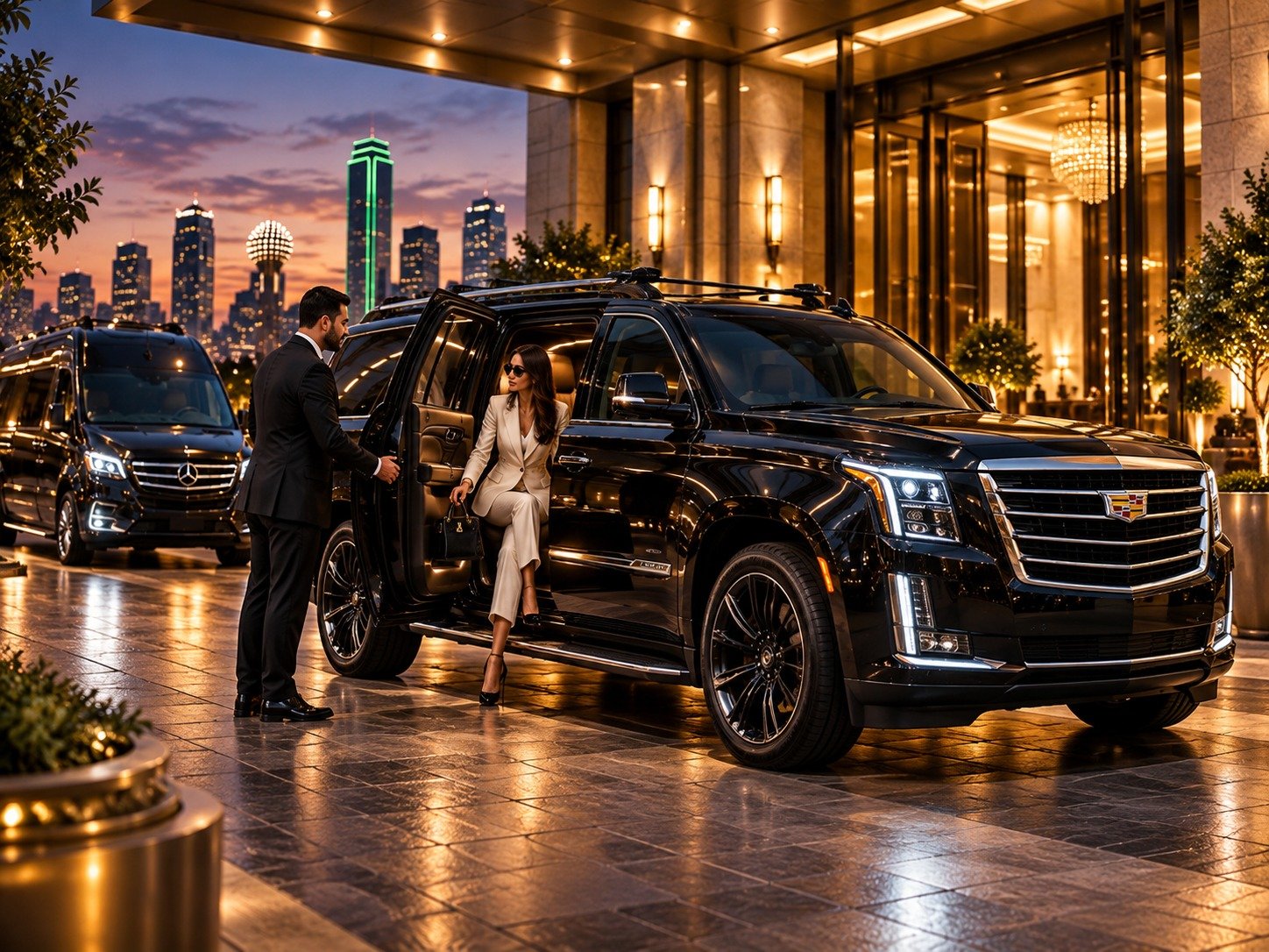 Luxury vehicle fleet for airport transportation